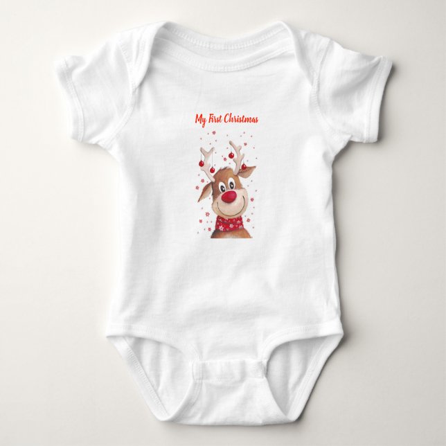 Mein erstes Weihnachten Baby Strampler (Vorderseite)