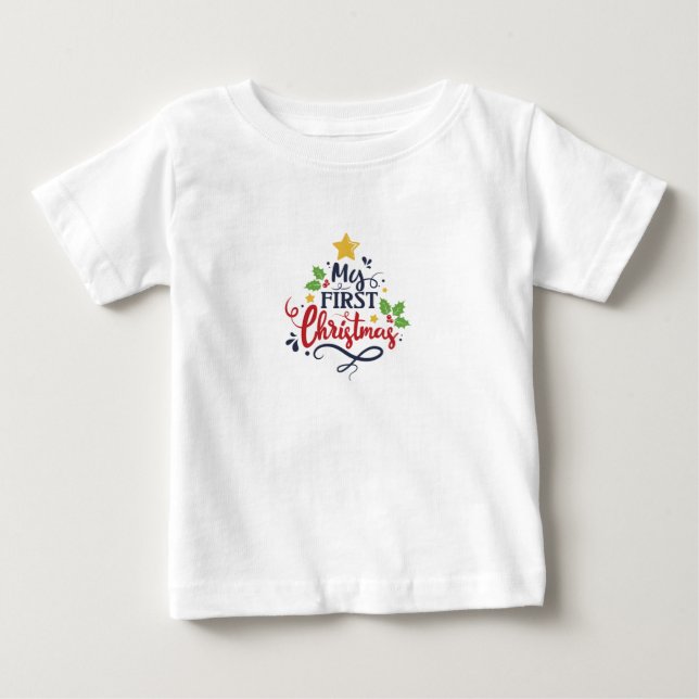 Mein erstes Weihnachten Baby T-shirt (Vorderseite)