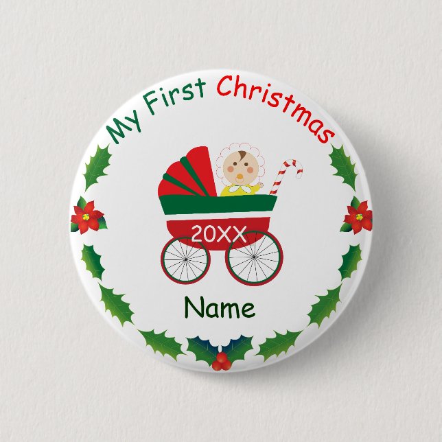 Mein erstes Weihnachten Button (Vorderseite)