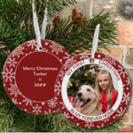 Mein erstes Weihnachten | Foto Red Snowflake Keram Keramik Ornament