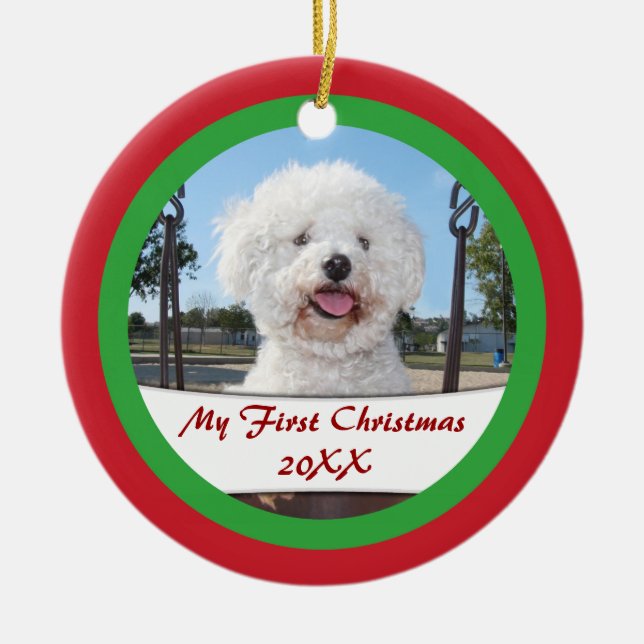 Mein erstes Weihnachten für Haustier oder Keramikornament (Vorne)