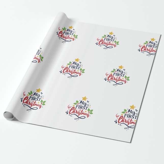 Mein erstes Weihnachten Geschenkpapier (Ungerollt)