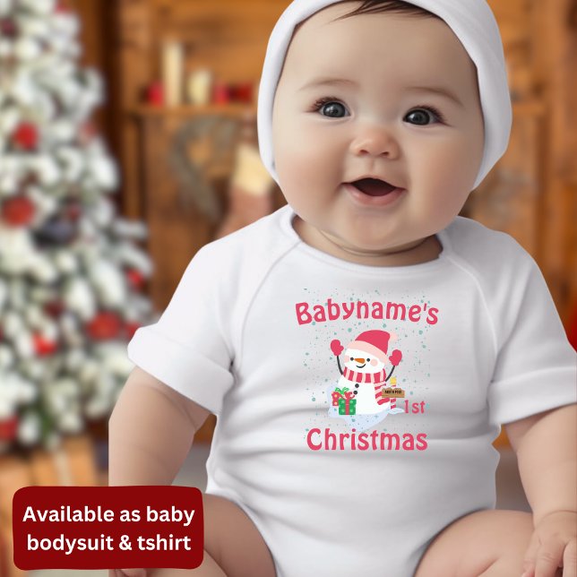 Mein erstes Weihnachten mit Namen niedlicher Schne Baby Strampler (Von Creator hochgeladen)
