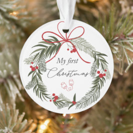 Mein erstes Weihnachten mit Weihnachtskranz Ornament