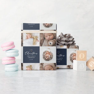 Mein erstes Weihnachten personalisiertes Baby-Gesc Geschenkpapier