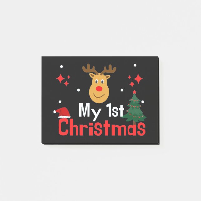 Mein erstes Weihnachten Post-it Klebezettel (Vorderseite)