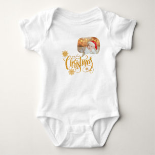 Mein erstes Weihnachten Sprechblasen-Foto Baby Strampler