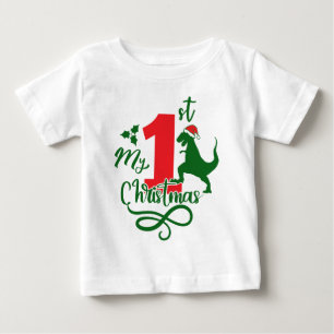 Mein erstes Weihnachten Süßer Dinosaurier Dino Baby T-shirt