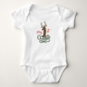 Mein erstes Weihnachts-Baby-Bodyanzug Baby Strampler