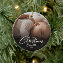 Mein erstes Weihnachts-Baby-Foto - Elegantes Skrip