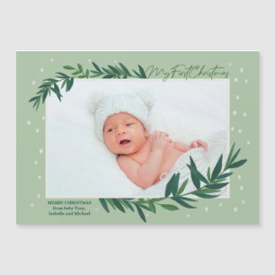 Mein erstes Weihnachts-Baby-Foto Magnetkarte