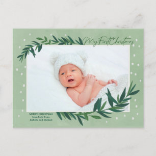 Mein erstes Weihnachts-Foto Feiertagspostkarte
