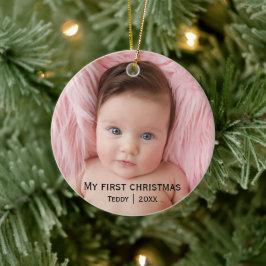 Mein erstes Weihnachts-Foto Keramik Ornament