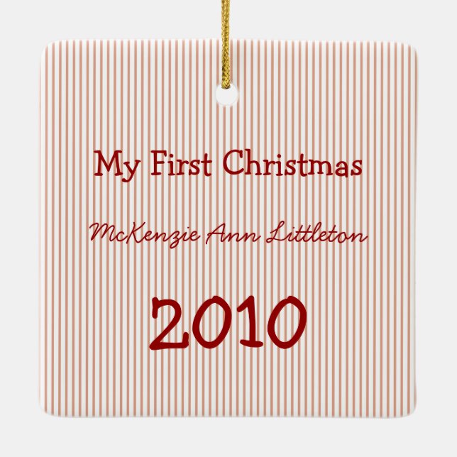 Mein erstes Weihnachts-Foto Keramikornament (Rückseite)