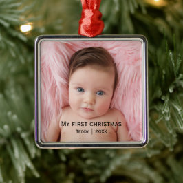 Mein erstes Weihnachts-Foto Ornament Aus Metall