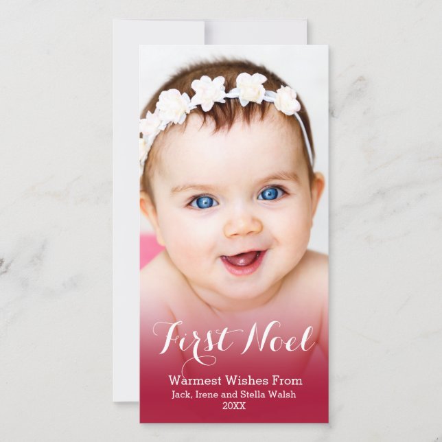 Mein erstes Weihnachts-Modernes Foto Feiertagskarte (Vorderseite)