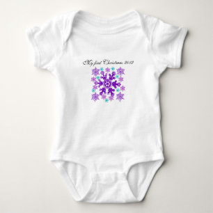 Mein erstes Weihnachts-Snowflake-Baby Onsie Baby Strampler