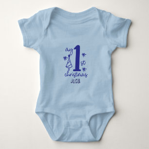 Mein erstes Weihnachtsbaby-Boy Baby Strampler