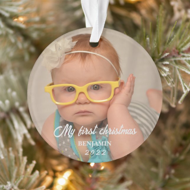 Mein erstes Weihnachtsbaby-Foto Ornament (Baum)