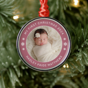 Mein erstes WeihnachtsCassis Personalisiert Baby F Ornament Aus Metall