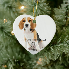 Mein erstes Weihnachtsfest 2 Haustier Katze Foto Keramik Ornament