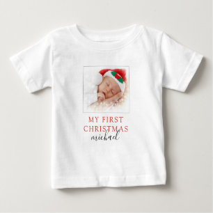 Mein erstes Weihnachtsfest-Foto Baby T-shirt