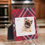 Mein erstes Weihnachtsfest für immer Zuhause Karie Fotoplatte<br><div class="desc">Dieses einfache und klassische Design besteht aus Serifentypografie und fügt ein individuelles Foto für Haustiere hinzu. "Mein erstes Weihnachten in meiner ewigen Zuhause" schmückt das Design.</div>