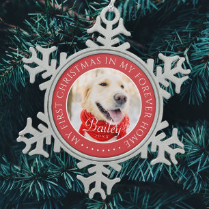 Mein erstes Weihnachtsfest für immer Zuhause Moder Schneeflocken Zinn-Ornament