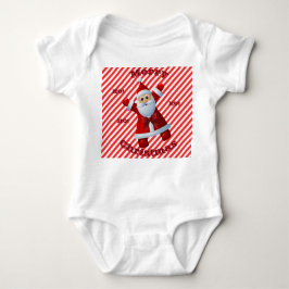 Mein erstes Weihnachtsfest! HO! HO! Santa Claus Baby Strampler