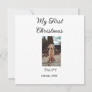 Mein erstes Weihnachtsgebäck mit dem Namen Hunde K Feiertagskarte