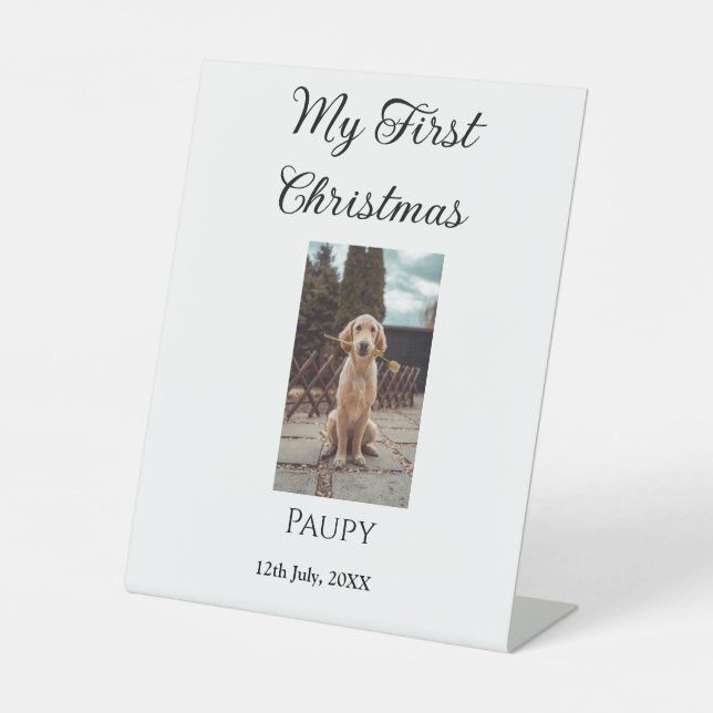 Mein erstes Weihnachtsgebäck mit dem Namen Hunde K Sockelschild (Vorderseite)