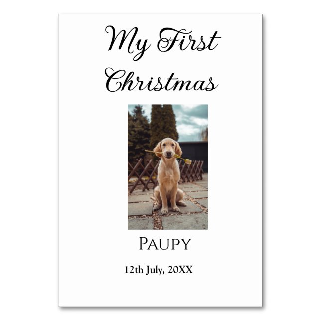 Mein erstes Weihnachtsgebäck mit dem Namen Hunde K Tischnummer (Vorderseite)