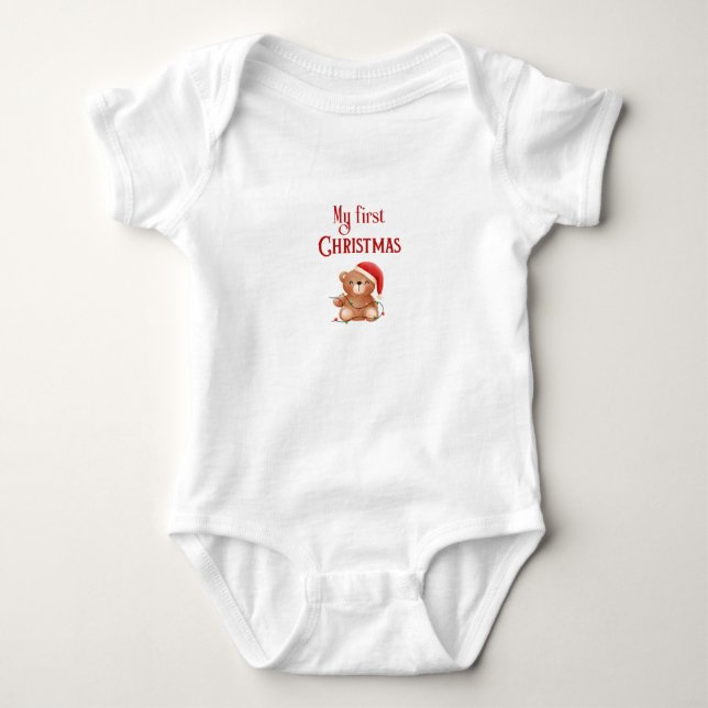 Mein erstes Weihnachtsgeschenk Baby Strampler (Vorderseite)
