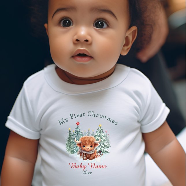 Mein erstes Weihnachtsjungbaby Bison Individuelle  Baby Strampler (Von Creator hochgeladen)
