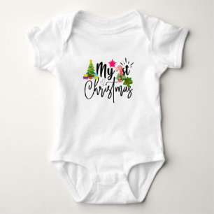 mein erstes Weihnachtskinderoutfit Baby Strampler