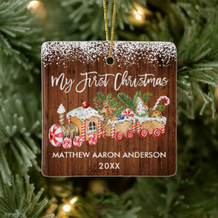 Mein erstes Weihnachtskuchenschnudel Keramikornament