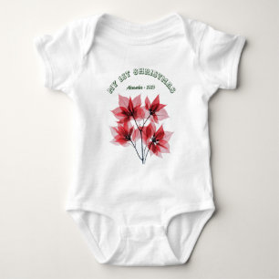 Mein erstes Weihnachtslied in der Poinsettia - Nam Baby Strampler