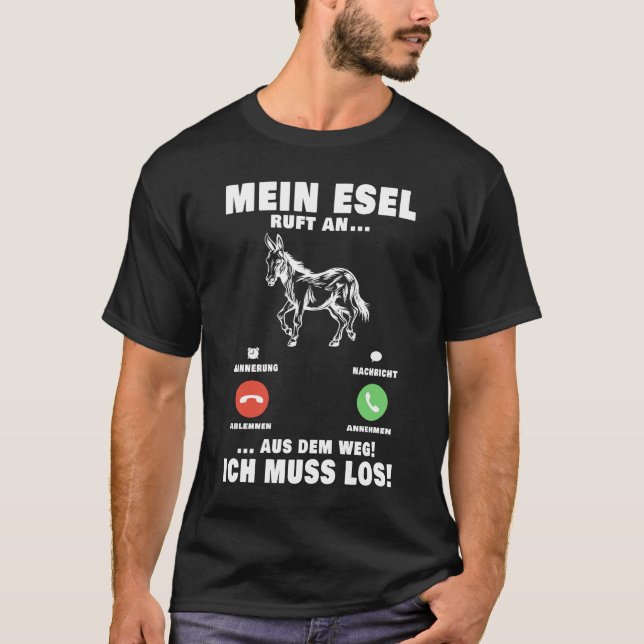 Mein Esel ruft an Maultier t Bauer Muli T-Shirt (Vorderseite)