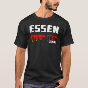 Mein Essen Skyline Deutschland Heimatstadt Souveni T-Shirt