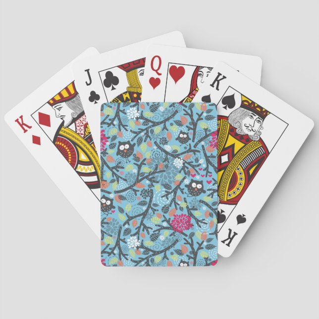 Mein Eule-Haustier Spielkarten (Rückseite)