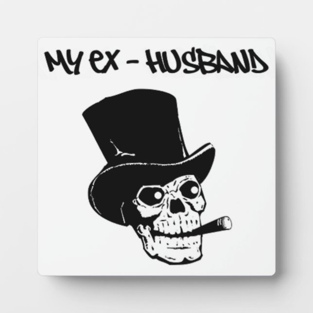 "MEIN EX-MANN" TOTENKOPF FOTOPLATTE (Vorderseite)