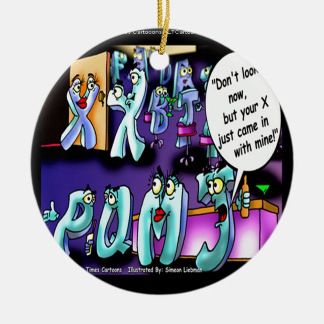 Mein Ex und dein Ex Funny Keramik Ornament (Vorne)