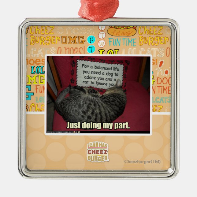 Mein Fach gerade tun Silbernes Ornament (Vorne)