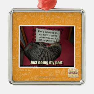 Mein Fach gerade tun Silbernes Ornament
