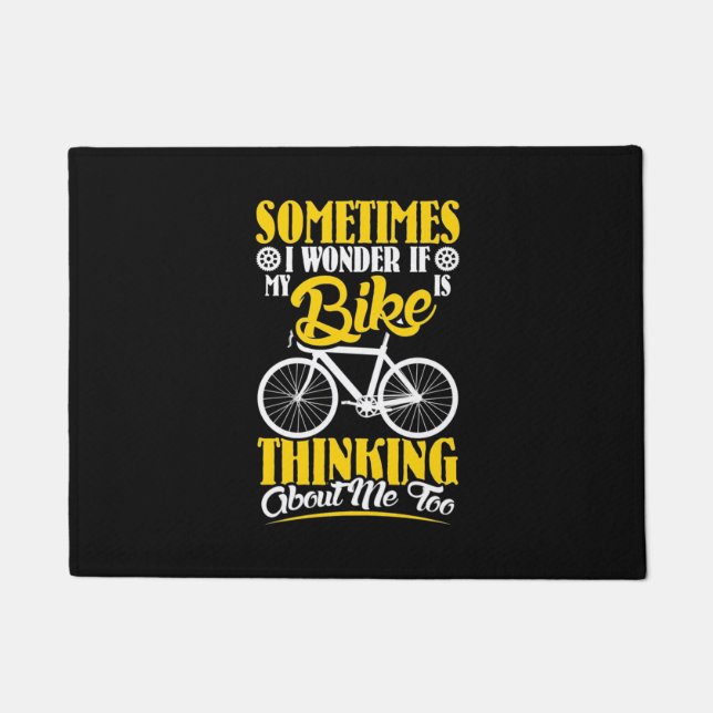 Mein Fahrrad denkt an mich Fußmatte (Vorderseite)