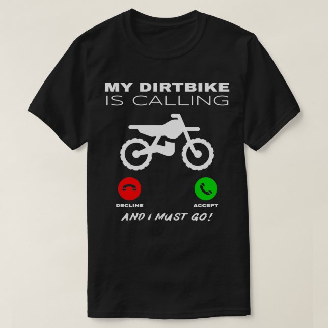 Mein Fahrrad ruft an, dass ich das Motorrad absetz T-Shirt (Design vorne)