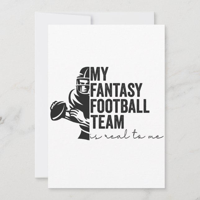 Mein Fantasy Football Team ist echt für mich Sport Einladung (Vorderseite)