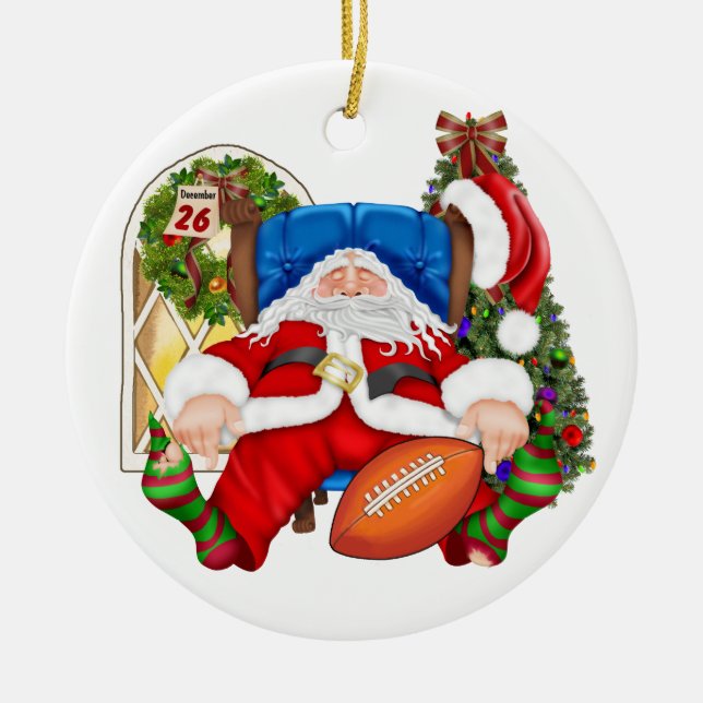 MEIN FAV! Tracy's Football Santa - SRF Keramik Ornament (Vorne)