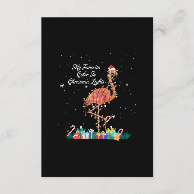 Mein Favorit ist Weihnachtslicht Kostüm Flamingo Begleitkarte (Vorderseite)