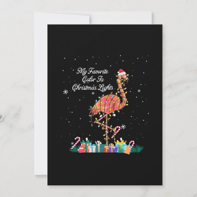 Mein Favorit ist Weihnachtslicht Kostüm Flamingo Save The Date (Vorderseite)